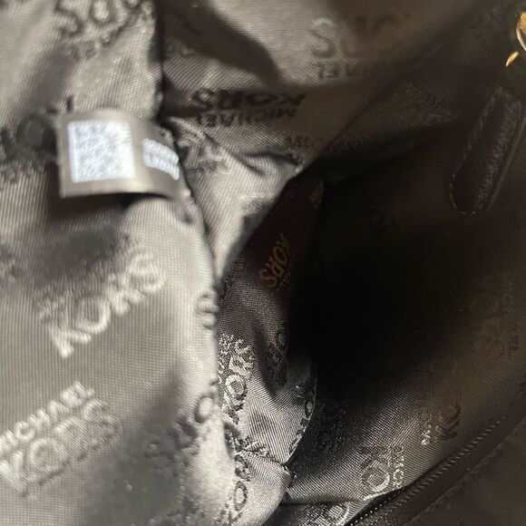 Michael Kors Jet Set  Leather Black textured Travel tote bag gold tone H… - Picture 13 of 16